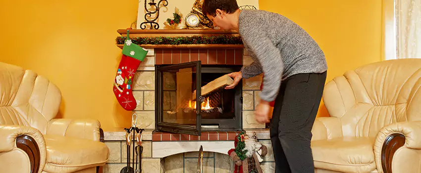 Rusted Metal Fireplace Restoration in Bell Gardens, California